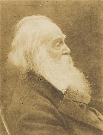 (AMERICAN WRITER) Portrait of Walt Whitman (1819-1892) by George C. Cox.                                                                         
